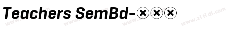 Teachers SemBd字体转换